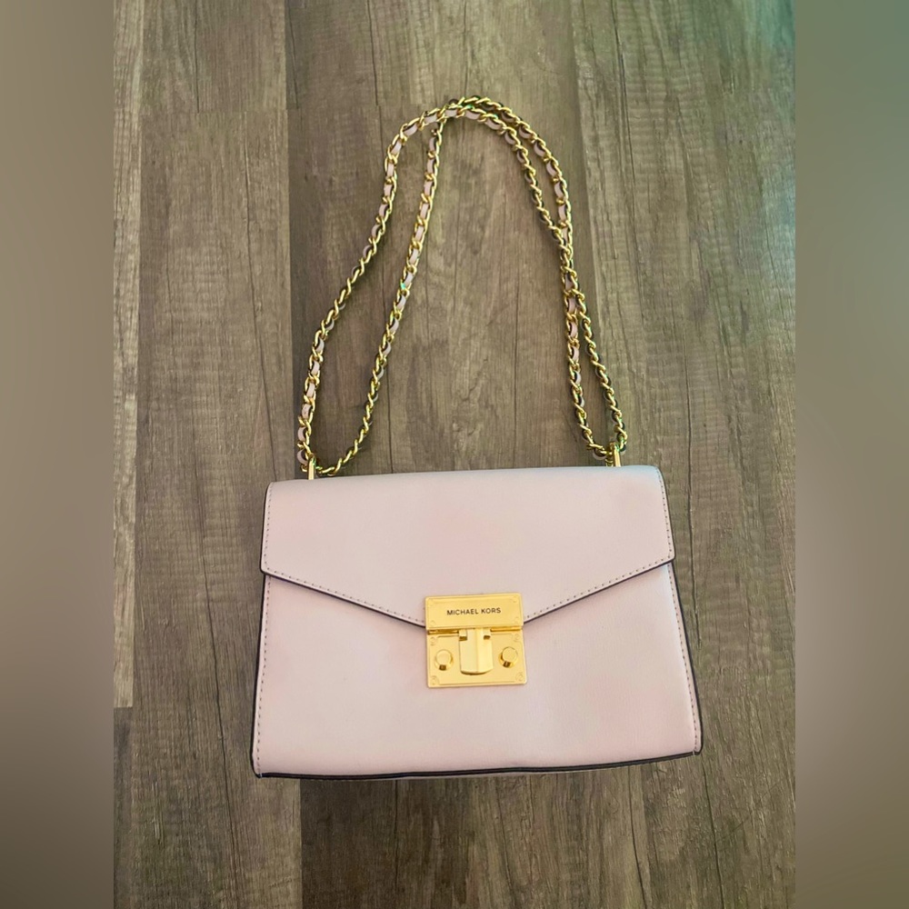 Michael Kors over the shoulder handbag soft pink